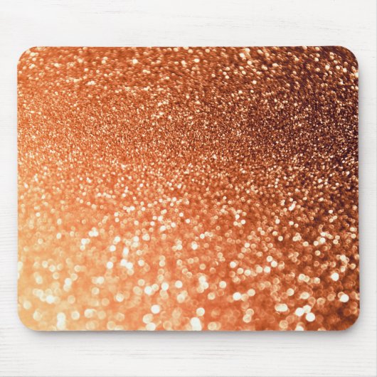 Mousserende Ombre Copper Shiny Trendy Glitter Muismat (Voorkant)