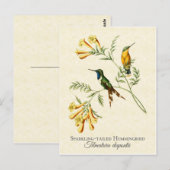 Mousserende, op maat gesneden kolibries  kunst briefkaart (Voorkant / Achterkant)