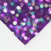 Mousserende Paarse glitter Fleece Deken (Hoek)