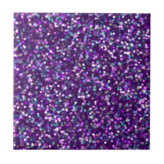 Mousserende Paarse glitter Tegeltje (Voorkant)