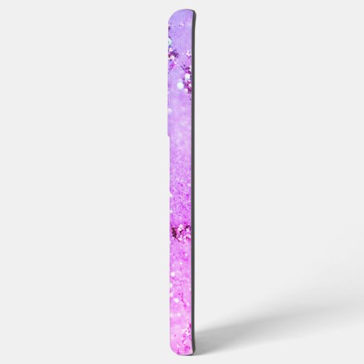 Mousserende Paarse Monogrammed Marmer Samsung Galaxy Hoesje (Linkerkant)