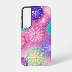 mousserende pastelsneeuwvlok samsung galaxy hoesje
