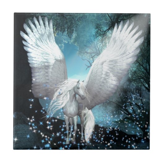 Mousserende Pegasus Tegeltje (Voorkant)