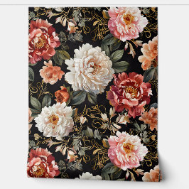 Mousserende pioenroos Noel Botanical Behang