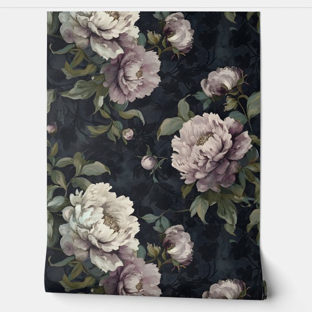 Mousserende pioenroos Noel Botanical Behang (Afrollen)