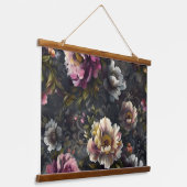 Mousserende pioenroos Noel Botanical Hangend Wandkleed (Gebogen)