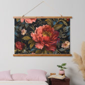 Mousserende pioenroos Noel Botanical Hangend Wandkleed (Slaapkamer)