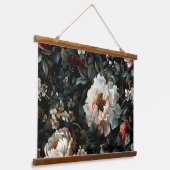 Mousserende pioenroos Noel Botanical Hangend Wandkleed (Gebogen)