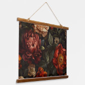 Mousserende pioenroos Noel Botanical Hangend Wandkleed (Gebogen)