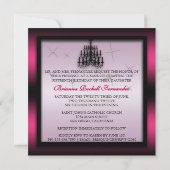 Mousserende Quinceanera Invite Kaart (Achterkant)