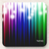 mousserende regenboogtextuur bier onderzetter (Voorkant)