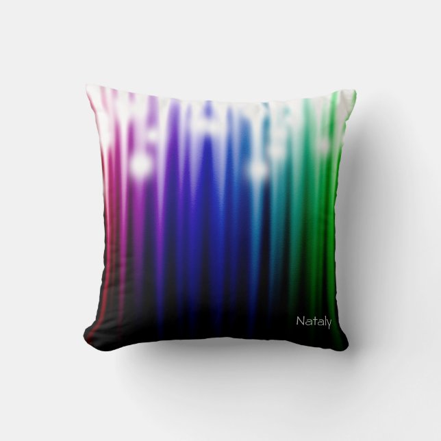 mousserende regenboogtextuur kussen (Voorkant)