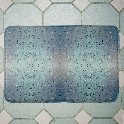 Mousserende regendruppels Boho Chic Blue Badmat