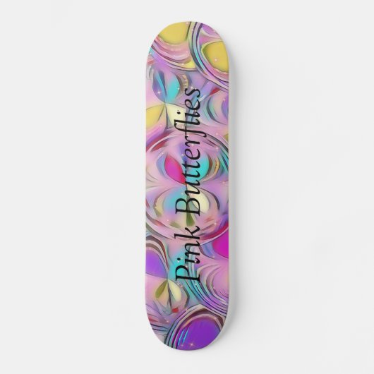 Mousserende roze boter skateboard (Voorkant)