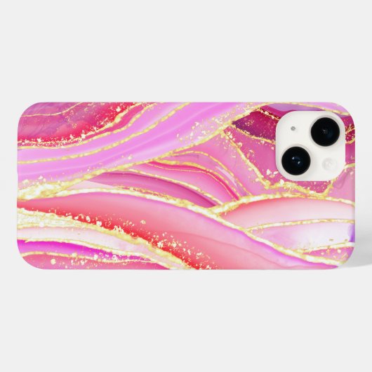 mousserende roze Case-Mate iPhone case (Achterkant (horizontaal))