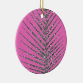 Mousserende roze glitter keramisch ornament (Rechts)