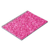 Mousserende roze glitter notitieboek (Linkerzijde)