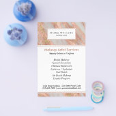 Mousserende roze marmer Abstract Makeup Flyer (Enkel)