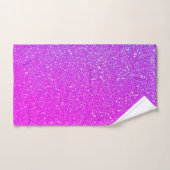Mousserende roze Paarse glitter ombre Bright Cool Handdoek (Handdoek)
