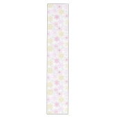 Mousserende roze snowflakes medium tafelloper (Voorkant)