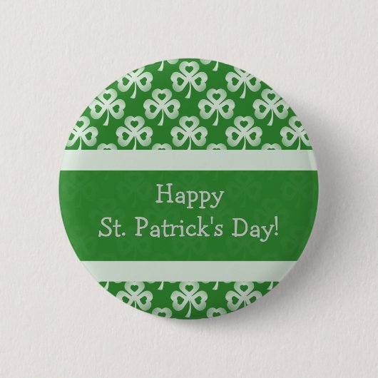 Mousserende Shamrocks-Button Ronde Button 5,7 Cm (Voorkant)
