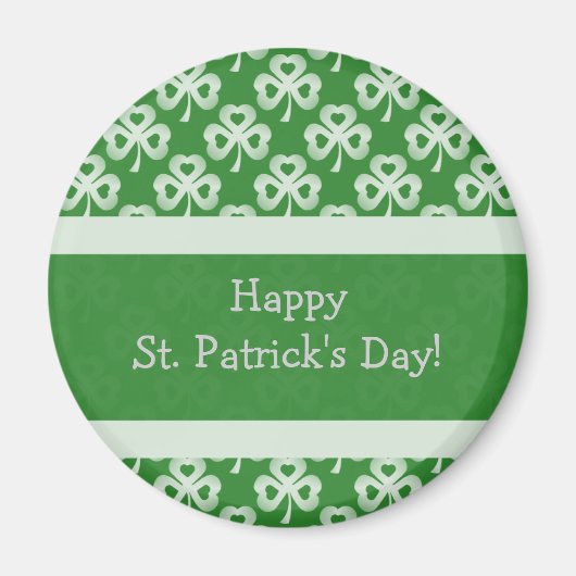 Mousserende shamrocks Magnet Magneet (Voorkant)