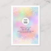 Mousserende sieraden, regenboog visitekaartje (Achterkant)