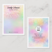 Mousserende sieraden, regenboog visitekaartje (Voorkant / Achterkant)