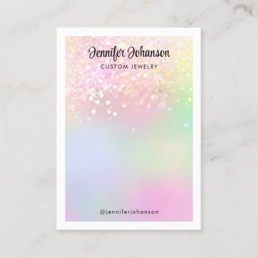 Mousserende sieraden, regenboog visitekaartje (Voorkant)