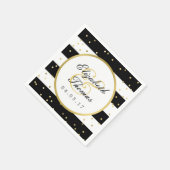 Mousserende strepen | Elegante bruiloft servet (Hoek)