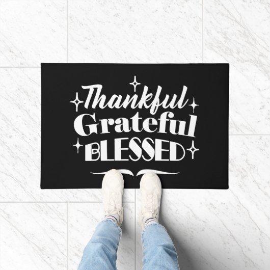 Mousserende Thanksgiving Quote Holiday Design Deurmat (Binnen)