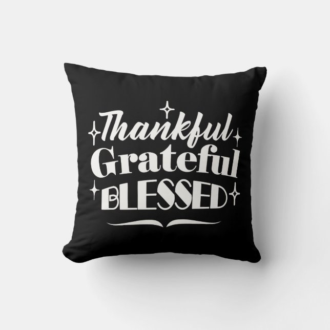 Mousserende Thanksgiving Quote Holiday Design Kussen (Voorkant)