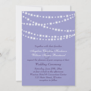 Mousserende twinkle Lights Weddenschap paars Kaart