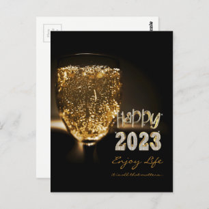 Mousserende wijn Champagne Inspirerend Happy 2023 Briefkaart