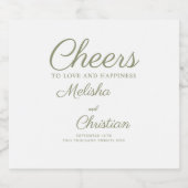 Mousserende wijn fles etiketten bruiloft. (Enkel label)