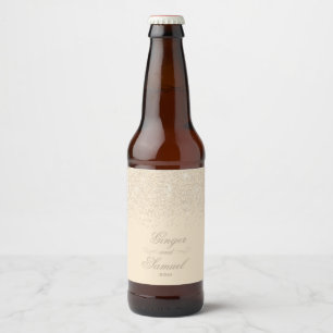 Mousserende wijn Glitter Bier Etiket