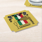 Mousserende wijn kartonnen onderzetters (Gekanteld)