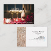 Mousserende wijn Macro-Visitekaartje voor evenemen Visitekaartje (Voorkant / Achterkant)