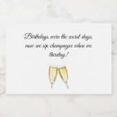 Mousserende wijn Smaak Mini Label Sparkling Wijnetiket (Enkel label)