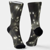 Mousserende zilver verlicht de kerstsust. Crew Soc Sokken (Gebogen)