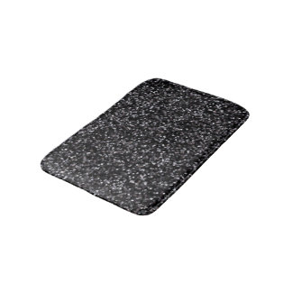 Mousserende zwarte glitter badmat