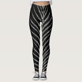 Mousserende zwarte glitter leggings