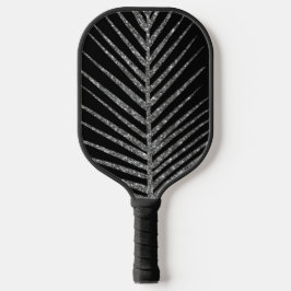 Mousserende zwarte glitter pickleball paddle