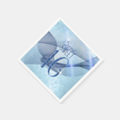 Mousserende Zwemmen zoet Zestien Blauw ID652 Servet (Hoek)