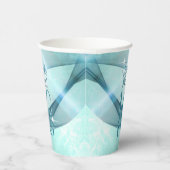 Mousserende Zwemmen zoet Zestien Blauwgroen ID652 Papieren Bekers (Rechts)