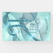 Mousserende Zwemmen zoet Zestien Blauwgroen ID652 Spandoek (Horizontaal)