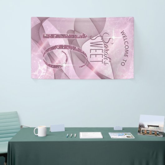 Mousserende Zwemmen zoet Zestien orchidee Roze ID6 Spandoek (Beurs)