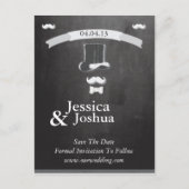 Moustache Chalk Avec Banner Carte Postale (Devant)