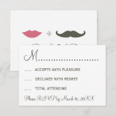 Moustache Chic et Lèvres RSVP (Devant / Derrière)