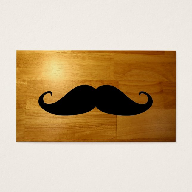 Moustache drôle sur Arrière - plan de texture bois (Devant)